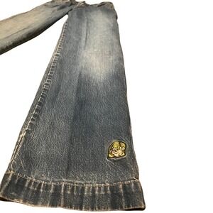 Y2K JNCO Girlie Stuff Spacey Wide Leg Jeans Baggy Skater Patch USA size 1